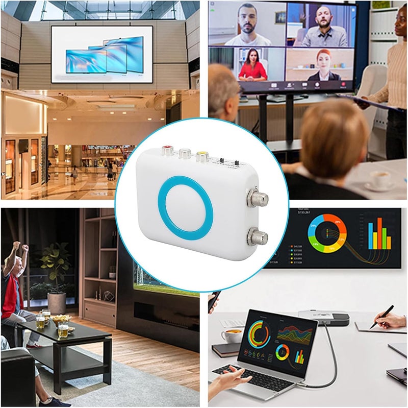 Bewinner Digital RF Modulator, M65A NTSC RF Modulator Coaxial Converter Adapter, HD VHF Demodulator Converter, AV to RF CH3 CH4 Modulator for CATV System - Image 4